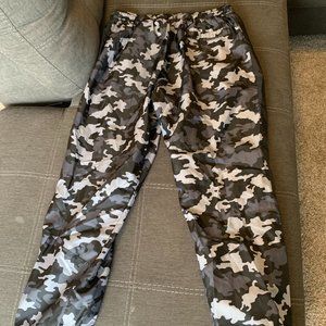 Nike Black and White Camo Woven Track Pants